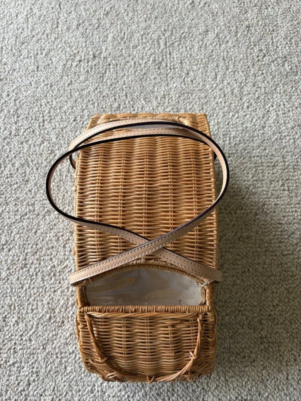 Kate Spade Vita Riva Wicker Car Bag Rare Novelty Designer Purse - Picture 6 of 10